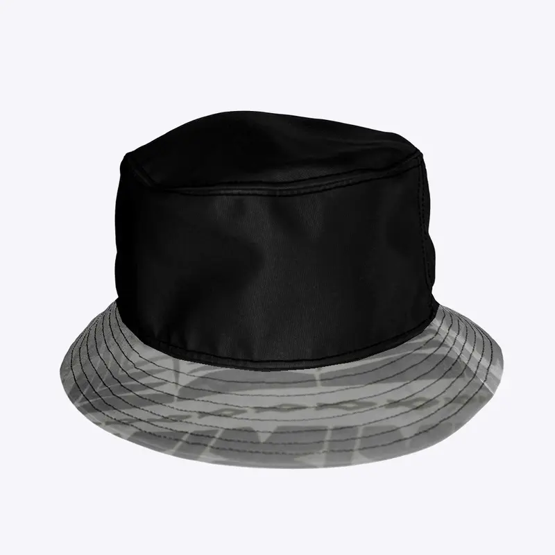 Grey tribal bucket hat