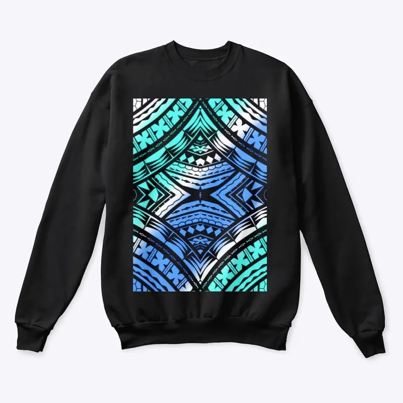 Blue tribal design