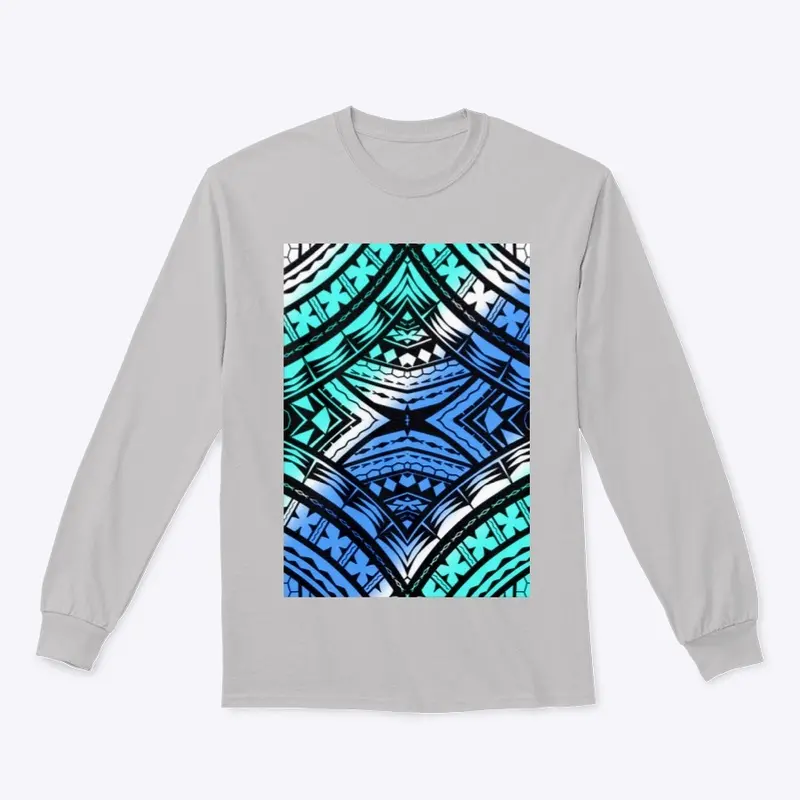 Blue tribal design