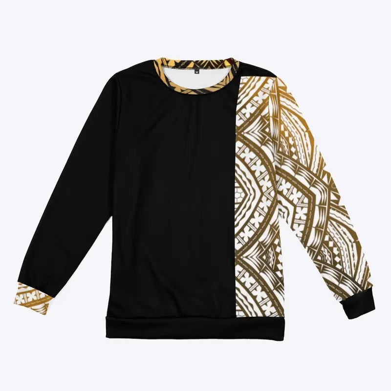 Nude colors tribal crew neck